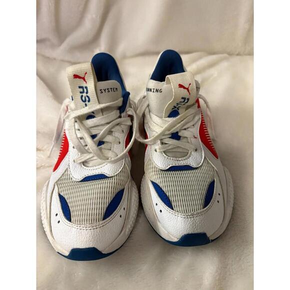 PUMA RS-X YOUTH SIZE 5C RUNNING SHOES WHITE BLUE RED - Picture 3 of 6